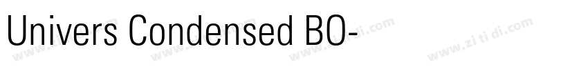 Univers Condensed BO字体转换 Univers Condensed BO字体转换